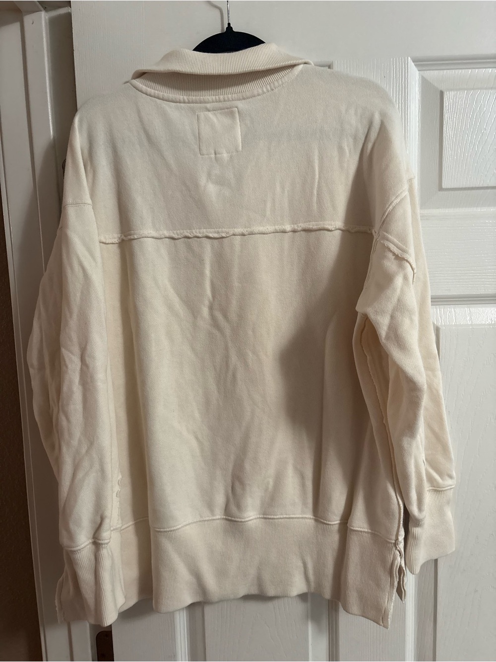 NEW Aerie pullover sweatshirt cream comfy cozy fall oversized NWT women's S - Picture 2 of 6